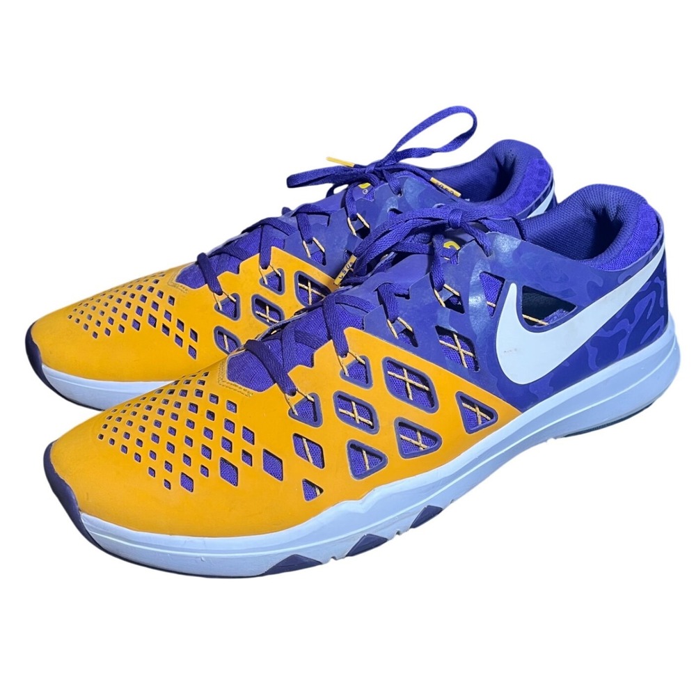 LSU‎ Tigers Shoes Mens 17 SEC Football Nike Train Speed 4 Tiger Sneakers
